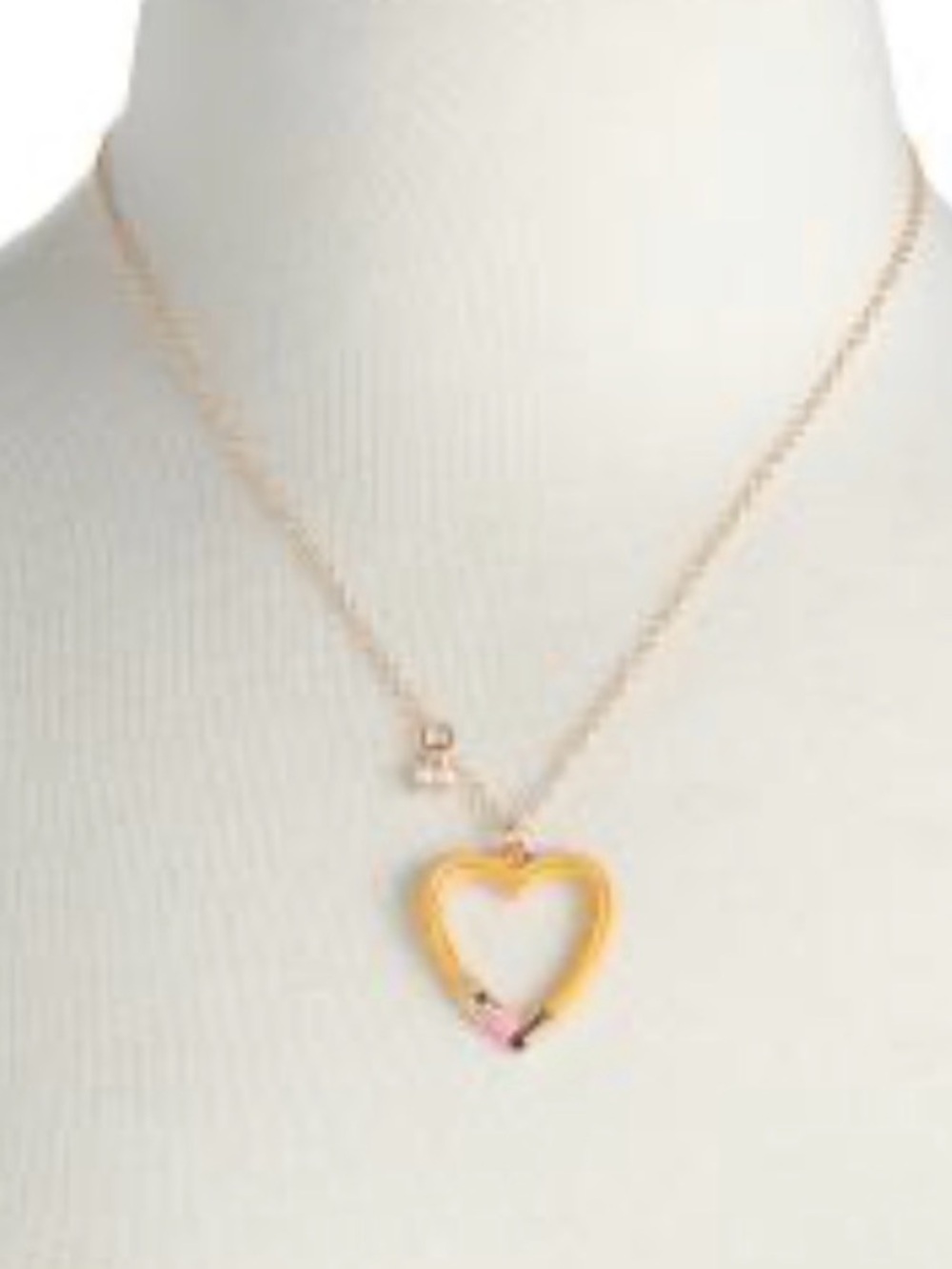 BETSEY JOHNSON Back to School Best in Class Heart-Shaped Pencil Necklace NWT